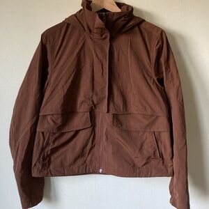 Lululemon Always Effortless Jacket Brown Hood Size 6